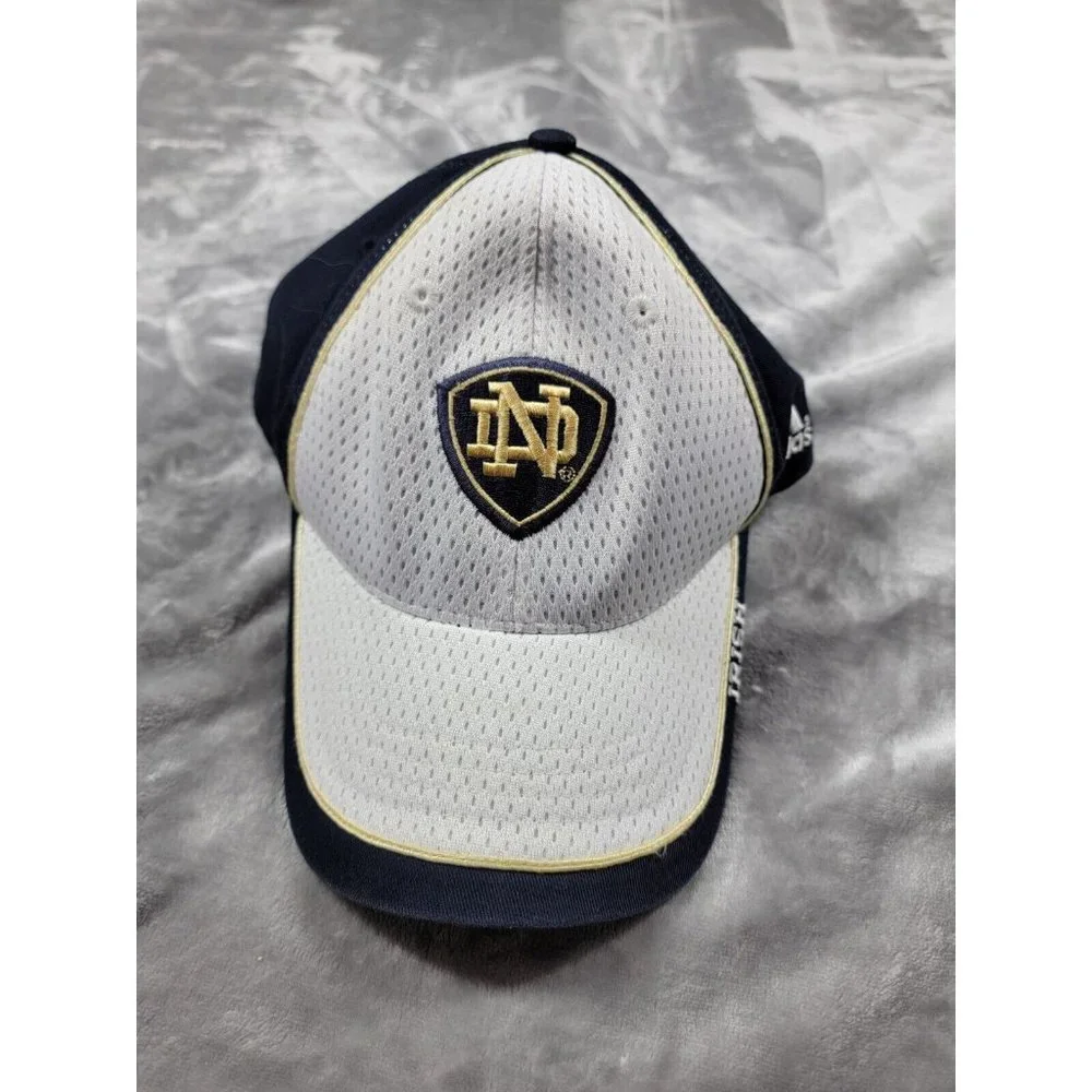 Notre Dame Fighting Irish‎ Adidas Hat Adjustable Baseball Style Cap Hat White